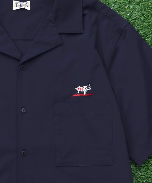 The Endless Summer（エンドレスサマー）の「TES COMFORT SHIRT / 半袖シャツ（シャツ/ブラウス・メンズ・チャコール/サックスブルー/ブラック/ホワイト・X-LARGE/LARGE/MEDIUM/SMALL）」の5枚目の写真