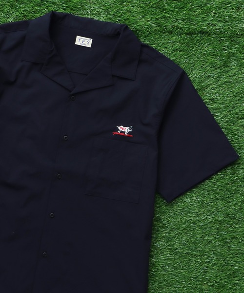 The Endless Summer（エンドレスサマー）の「TES COMFORT SHIRT / 半袖シャツ（シャツ/ブラウス・メンズ・チャコール/サックスブルー/ブラック/ホワイト・X-LARGE/LARGE/MEDIUM/SMALL）」の6枚目の写真