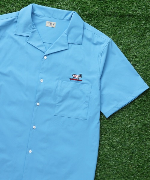 The Endless Summer（エンドレスサマー）の「TES COMFORT SHIRT / 半袖シャツ（シャツ/ブラウス・メンズ・チャコール/サックスブルー/ブラック/ホワイト・X-LARGE/LARGE/MEDIUM/SMALL）」の13枚目の写真