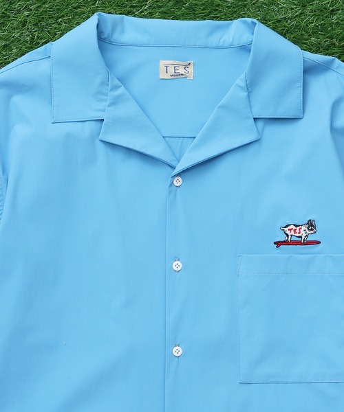 The Endless Summer（エンドレスサマー）の「TES COMFORT SHIRT / 半袖シャツ（シャツ/ブラウス・メンズ・チャコール/サックスブルー/ブラック/ホワイト・X-LARGE/LARGE/MEDIUM/SMALL）」の15枚目の写真