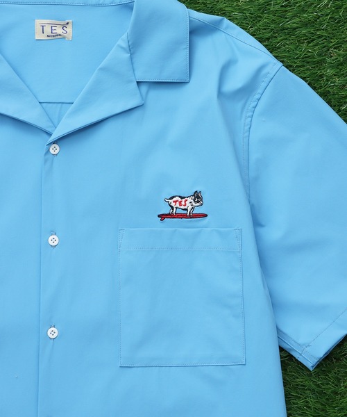 The Endless Summer（エンドレスサマー）の「TES COMFORT SHIRT / 半袖シャツ（シャツ/ブラウス・メンズ・チャコール/サックスブルー/ブラック/ホワイト・X-LARGE/LARGE/MEDIUM/SMALL）」の16枚目の写真
