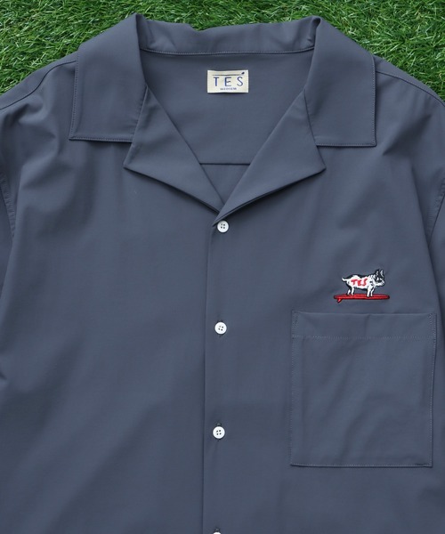 The Endless Summer（エンドレスサマー）の「TES COMFORT SHIRT / 半袖シャツ（シャツ/ブラウス・メンズ・チャコール/サックスブルー/ブラック/ホワイト・X-LARGE/LARGE/MEDIUM/SMALL）」の10枚目の写真