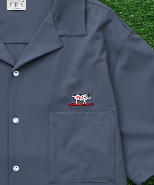 The Endless Summer（エンドレスサマー）の「TES COMFORT SHIRT / 半袖シャツ（シャツ/ブラウス・メンズ・チャコール/サックスブルー/ブラック/ホワイト・X-LARGE/LARGE/MEDIUM/SMALL）」の11枚目の写真