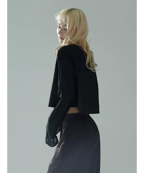 :ETHROF(イーサオブ)の「GLOSSY SHEER BOLERO(シャツ/ブラウス・レディース・ブラック・MEDIUM)」の11枚目の写真