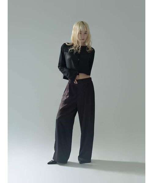 :ETHROF(イーサオブ)の「GLOSSY SHEER BOLERO(シャツ/ブラウス・レディース・ブラック・MEDIUM)」の14枚目の写真