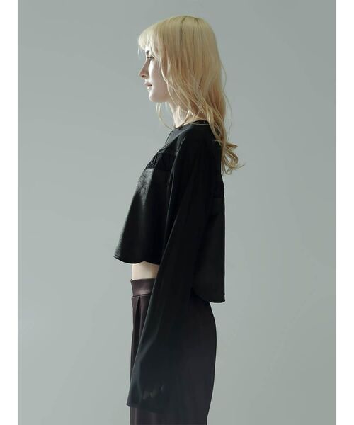 :ETHROF(イーサオブ)の「GLOSSY SHEER BOLERO(シャツ/ブラウス・レディース・ブラック・MEDIUM)」の16枚目の写真