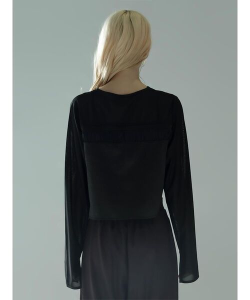 :ETHROF(イーサオブ)の「GLOSSY SHEER BOLERO(シャツ/ブラウス・レディース・ブラック・MEDIUM)」の17枚目の写真