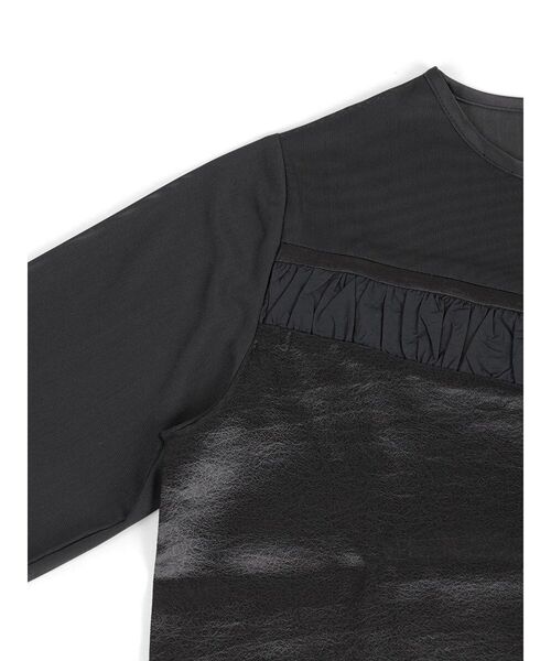 :ETHROF(イーサオブ)の「GLOSSY SHEER BOLERO(シャツ/ブラウス・レディース・ブラック・MEDIUM)」の4枚目の写真