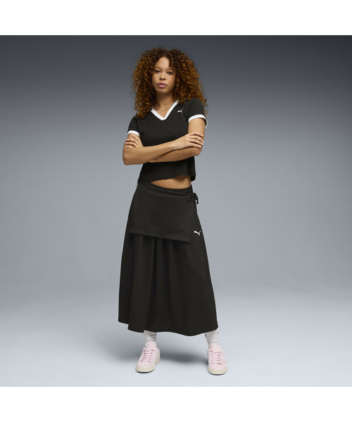 PUMA(プーマ)の「PUMA プーマ ウィメンズ T7 ミディ プリーツ スカート(スカート・レディース・ブラック・X-LARGE/LARGE/MEDIUM/SMALL)」の3枚目の写真