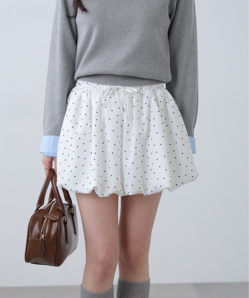 FREE'S MART（フリーズマート）の「◆インナーパンツ付バルーンミニスカート（スカート・レディース・ホワイト/ホワイト系その他/ブラック系その他/ブラック系その他2・FREE）」の2枚目の写真