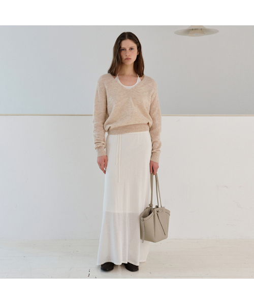 CHERI FLARED LONG SKIRT [2COLOR]