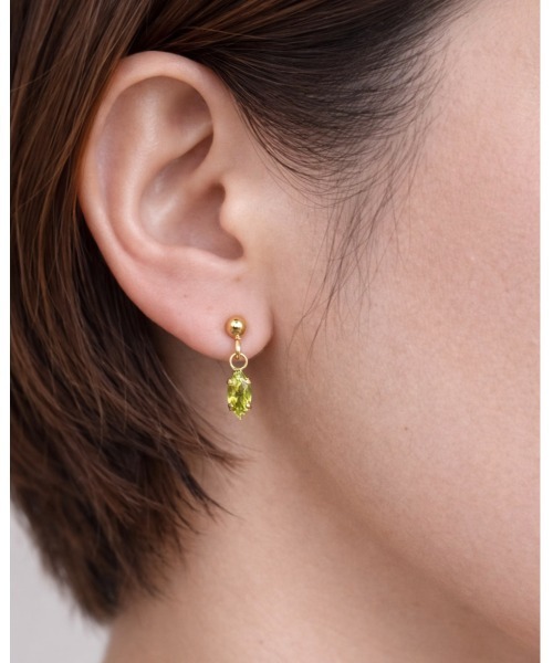 tone（トーン）の「【cocolani】[金属アレルギー対応]  クリスタルガラス　誕生石カラー　マーキスビジューピアス(MA)（ピアス（両耳用）・レディース・パープル/イエローゴールド/ブルー/バイオレット/クリア/ライトブルー/ピンク系その他/その他/グリーン/ライトグリーン/ピンク/レッド・FREE）」の2枚目の写真