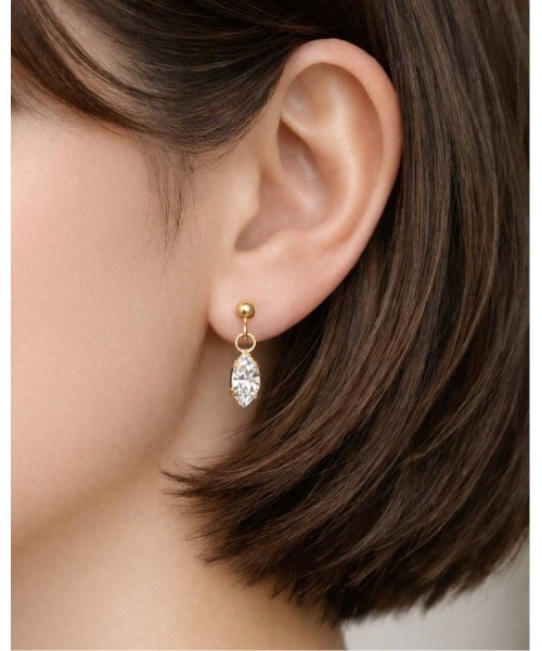 tone（トーン）の「【cocolani】[金属アレルギー対応]  クリスタルガラス　誕生石カラー　マーキスビジューピアス(MA)（ピアス（両耳用）・レディース・パープル/イエローゴールド/ブルー/バイオレット/クリア/ライトブルー/ピンク系その他/その他/グリーン/ライトグリーン/ピンク/レッド・FREE）」の12枚目の写真