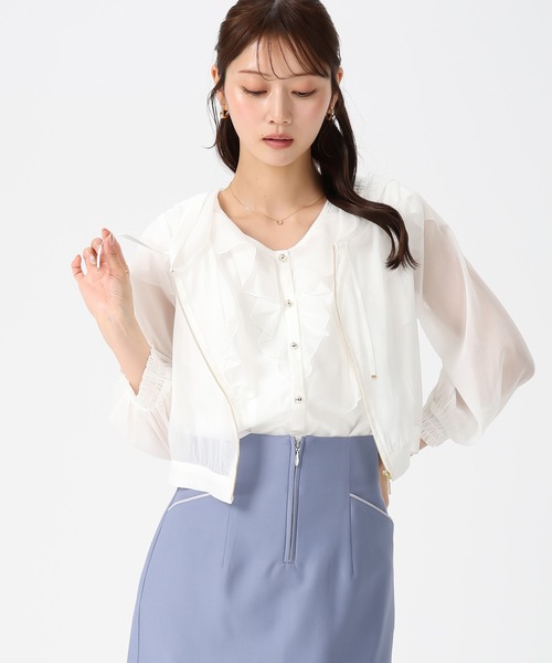 MISCH MASCH（ミッシュマッシュ）の「2026春夏新作 ラメシアーパーカー（パーカー・レディース・モカ/ピンク/ホワイト/ブラック・ﾌﾘ-）」の2枚目の写真