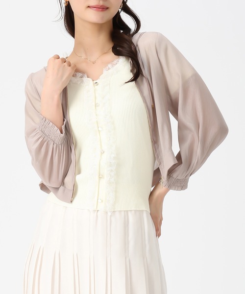 MISCH MASCH（ミッシュマッシュ）の「2026春夏新作 ラメシアーパーカー（パーカー・レディース・モカ/ピンク/ホワイト/ブラック・ﾌﾘ-）」の3枚目の写真