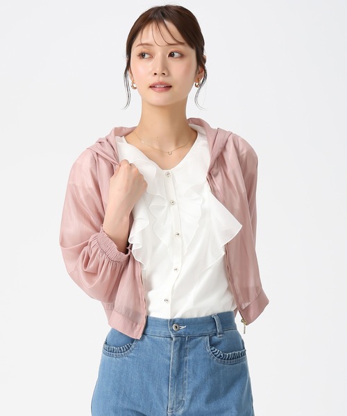 MISCH MASCH（ミッシュマッシュ）の「2026春夏新作 ラメシアーパーカー（パーカー・レディース・モカ/ピンク/ホワイト/ブラック・ﾌﾘ-）」の7枚目の写真