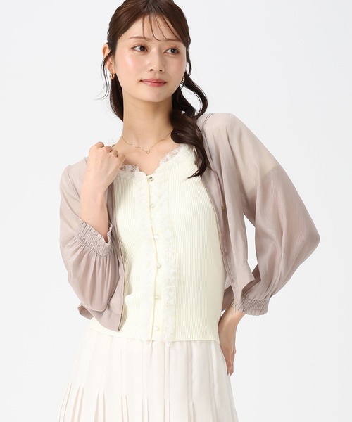 MISCH MASCH（ミッシュマッシュ）の「2026春夏新作 ラメシアーパーカー（パーカー・レディース・モカ/ピンク/ホワイト/ブラック・ﾌﾘ-）」の9枚目の写真