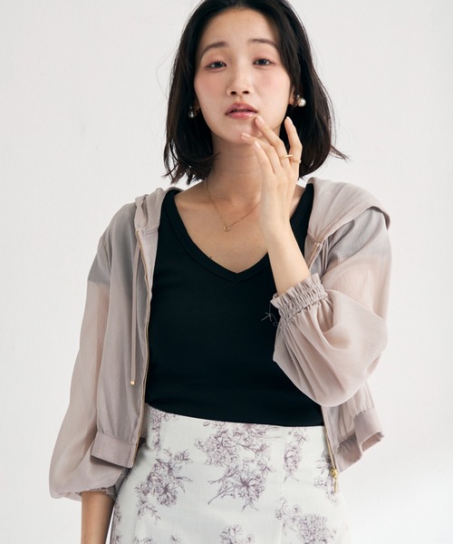 MISCH MASCH(ミッシュマッシュ)の「2026春夏新作 ラメシアーパーカー(パーカー・レディース・モカ/ピンク/ホワイト/ブラック・フリ-)」の5枚目の写真