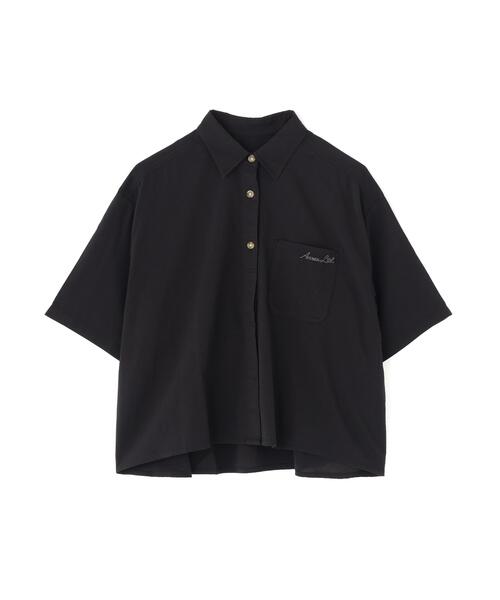 AVIREX（アヴィレックス）の「《直営店限定》H/S BACK GATHER DETAILS SHIRT（シャツ/ブラウス・レディース・ブラック/ホワイト系2/オリーブ系/レンガ・F）」の8枚目の写真