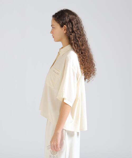 AVIREX（アヴィレックス）の「《直営店限定》H/S BACK GATHER DETAILS SHIRT（シャツ/ブラウス・レディース・ブラック/ホワイト系2/オリーブ系/レンガ・F）」の13枚目の写真