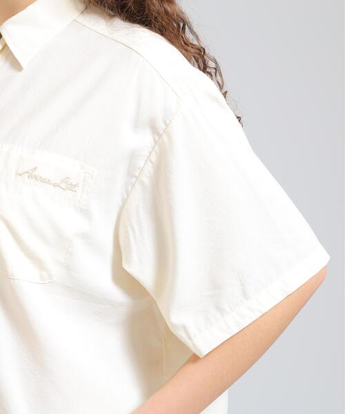 AVIREX（アヴィレックス）の「《直営店限定》H/S BACK GATHER DETAILS SHIRT（シャツ/ブラウス・レディース・ブラック/ホワイト系2/オリーブ系/レンガ・F）」の17枚目の写真