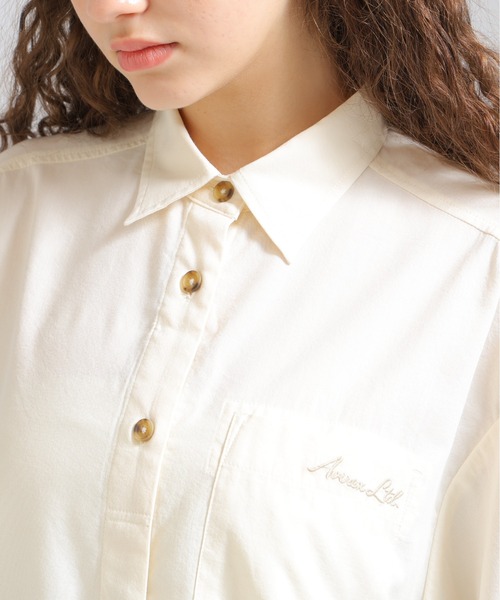 AVIREX（アヴィレックス）の「《直営店限定》H/S BACK GATHER DETAILS SHIRT（シャツ/ブラウス・レディース・ブラック/ホワイト系2/オリーブ系/レンガ・F）」の13枚目の写真