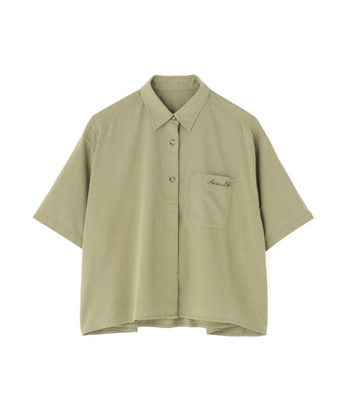 AVIREX（アヴィレックス）の「《直営店限定》H/S BACK GATHER DETAILS SHIRT（シャツ/ブラウス・レディース・ブラック/ホワイト系2/オリーブ系/レンガ・F）」の5枚目の写真