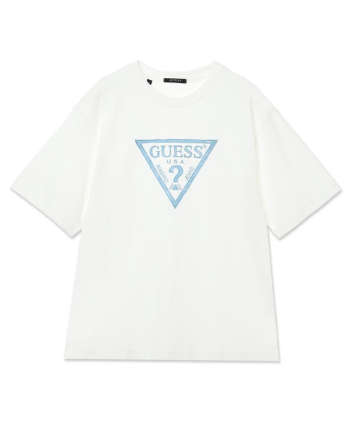 Guess（ゲス）の「MEN'S S/SLV TEE SHIRT Tシャツ ロゴTシャツ（Tシャツ/カットソー・メンズ・オフホワイト/グレー/ライトグレー・MEDIUM/X-LARGE/LARGE）」の2枚目の写真
