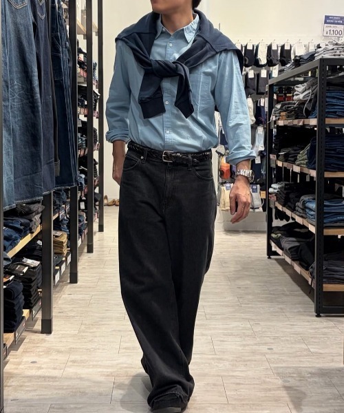 BACK NUMBER（バックナンバー）の「BACK NUMBER(バックナンバー)綿麻長袖シャツ（シャツ/ブラウス・メンズ・サックスブルー/キナリ/ベージュ/グリーン・M/XL/L/S）」の14枚目の写真
