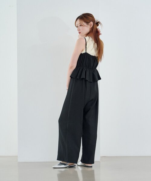 セール】【WEB先行/2サイズ展開/低身長サイズ】ペプラムキャミ