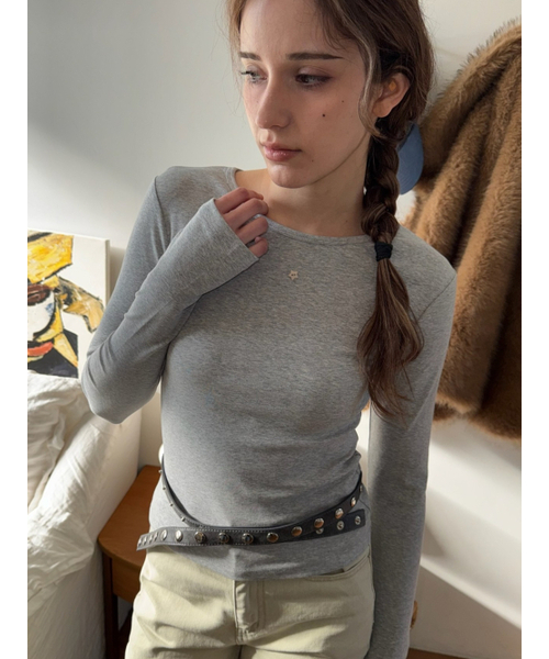 ISAYYERR(アイセイイェール)の「Twinkie Long Sleeve (grey)(Tシャツ/カットソー・レディース・その他・FREE)」の3枚目の写真