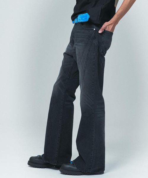 NOCTO ARCHIVE(ノクトアーカイブ)の「NOCTO ARCHIVE/ノクト アーカイブ Biascut Wide Flare Denim(デニムパンツ・メンズ・ブラック系その他/ブルー・MEDIUM/LARGE)」の15枚目の写真