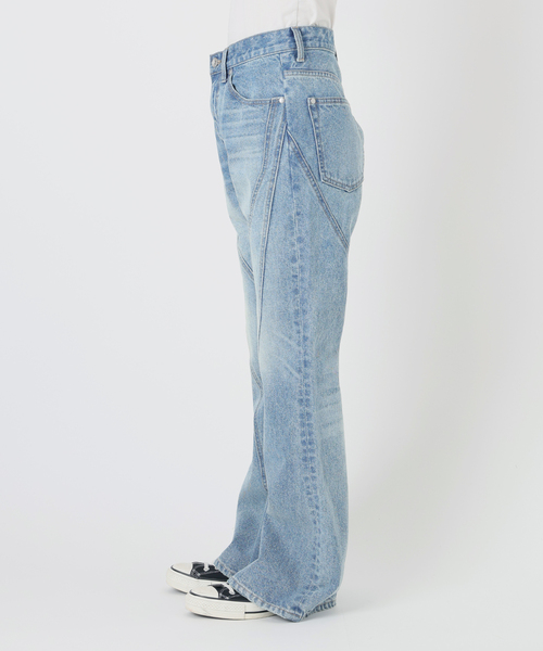 NOCTO ARCHIVE(ノクトアーカイブ)の「NOCTO ARCHIVE/ノクト アーカイブ Biascut Wide Flare Denim(デニムパンツ・メンズ・ブラック系その他/ブルー・MEDIUM/LARGE)」の22枚目の写真