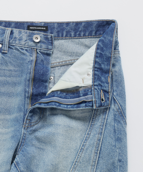 NOCTO ARCHIVE(ノクトアーカイブ)の「NOCTO ARCHIVE/ノクト アーカイブ Biascut Wide Flare Denim(デニムパンツ・メンズ・ブラック系その他/ブルー・MEDIUM/LARGE)」の4枚目の写真