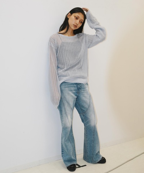 NOCTO ARCHIVE(ノクトアーカイブ)の「NOCTO ARCHIVE/ノクト アーカイブ Biascut Wide Flare Denim(デニムパンツ・メンズ・ブラック系その他/ブルー・MEDIUM/LARGE)」の9枚目の写真