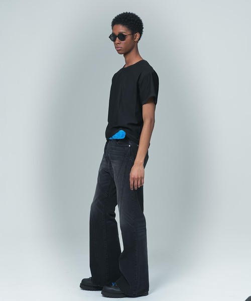 NOCTO ARCHIVE(ノクトアーカイブ)の「NOCTO ARCHIVE/ノクト アーカイブ Biascut Wide Flare Denim(デニムパンツ・メンズ・ブラック系その他/ブルー・MEDIUM/LARGE)」の11枚目の写真