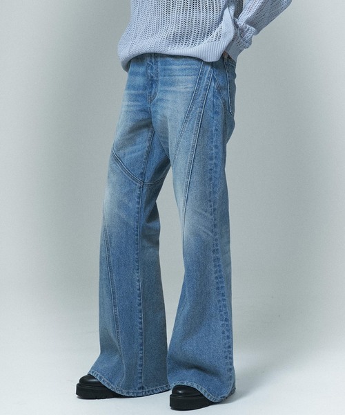 NOCTO ARCHIVE(ノクトアーカイブ)の「NOCTO ARCHIVE/ノクト アーカイブ Biascut Wide Flare Denim(デニムパンツ・メンズ・ブラック系その他/ブルー・MEDIUM/LARGE)」の1枚目の写真