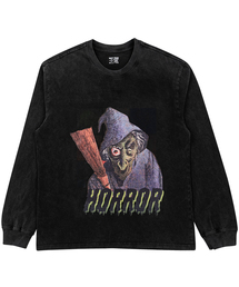 HORROR-FFF ピグメントダイングロングTシャツ