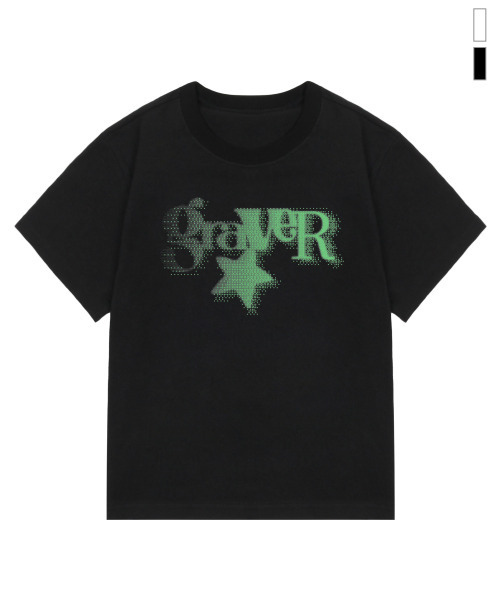 GRAVER（グレーバー）の「[ウーマン]STAR PIXELスリム半袖Tシャツ_2カラー（Tシャツ/カットソー・レディース・ホワイト/ブラック・ONE SIZE）」の4枚目の写真