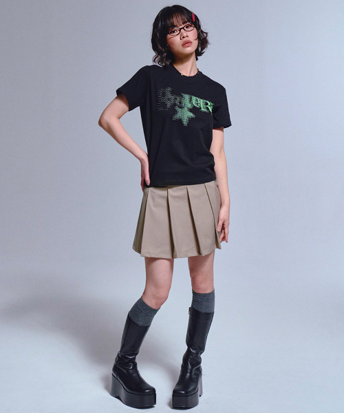 GRAVER（グレーバー）の「[ウーマン]STAR PIXELスリム半袖Tシャツ_2カラー（Tシャツ/カットソー・レディース・ホワイト/ブラック・ONE SIZE）」の9枚目の写真