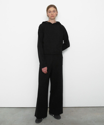 Soft Cotton Knit Pants [Black]