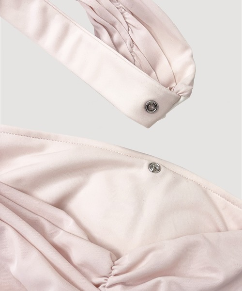 VIAVANDA(ヴィアヴァンダ)の「SHEER HALTERNECK TOP(タンクトップ・レディース・ピンク/ベージュ・FREE)」の10枚目の写真