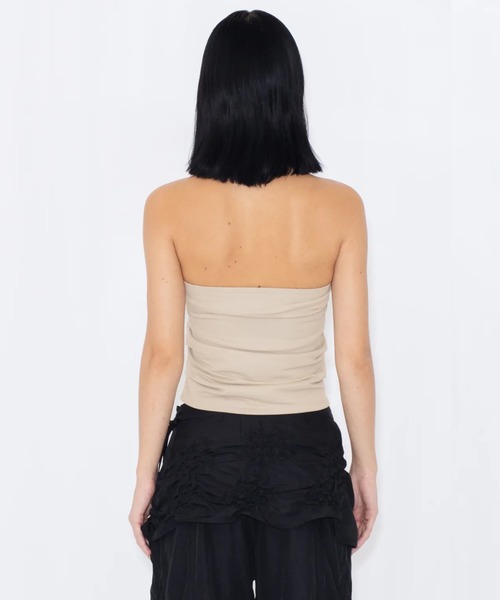 VIAVANDA(ヴィアヴァンダ)の「SHEER HALTERNECK TOP(タンクトップ・レディース・ピンク/ベージュ・FREE)」の12枚目の写真