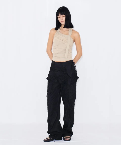 VIAVANDA(ヴィアヴァンダ)の「SHEER HALTERNECK TOP(タンクトップ・レディース・ピンク/ベージュ・FREE)」の15枚目の写真