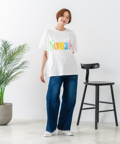 fort point(フォーポイント)の「【C-FORT POINT/フォートポイント】【綿100% ゆったりワイドシルエット】カラフルロゴプリント Tシャツ 韓国ファッション 部屋着 ワンマイル 春夏 ゆったり(Tシャツ/カットソー・レディース・アイボリー/ブラウン/チャコールグレー/杢グレー・FREE)」の9枚目の写真