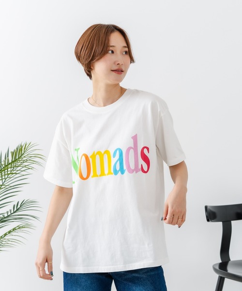 fort point(フォーポイント)の「【C-FORT POINT/フォートポイント】【綿100% ゆったりワイドシルエット】カラフルロゴプリント Tシャツ 韓国ファッション 部屋着 ワンマイル 春夏 ゆったり(Tシャツ/カットソー・レディース・アイボリー/ブラウン/チャコールグレー/杢グレー・FREE)」の10枚目の写真