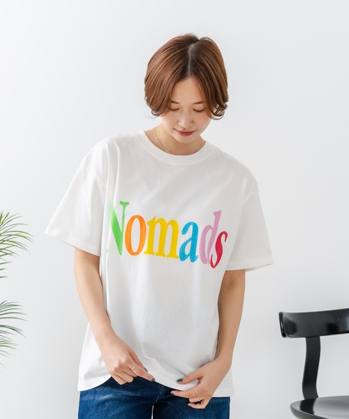 fort point(フォーポイント)の「【C-FORT POINT/フォートポイント】【綿100% ゆったりワイドシルエット】カラフルロゴプリント Tシャツ 韓国ファッション 部屋着 ワンマイル 春夏 ゆったり(Tシャツ/カットソー・レディース・アイボリー/ブラウン/チャコールグレー/杢グレー・FREE)」の12枚目の写真