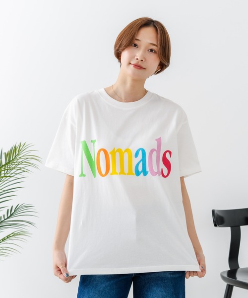 fort point(フォーポイント)の「【C-FORT POINT/フォートポイント】【綿100% ゆったりワイドシルエット】カラフルロゴプリント Tシャツ 韓国ファッション 部屋着 ワンマイル 春夏 ゆったり(Tシャツ/カットソー・レディース・アイボリー/ブラウン/チャコールグレー/杢グレー・FREE)」の14枚目の写真