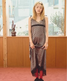 common gull products.（コモンガルプロダクツ）の「白い午後にサテンランジェリーワンピース（ワンピース）」