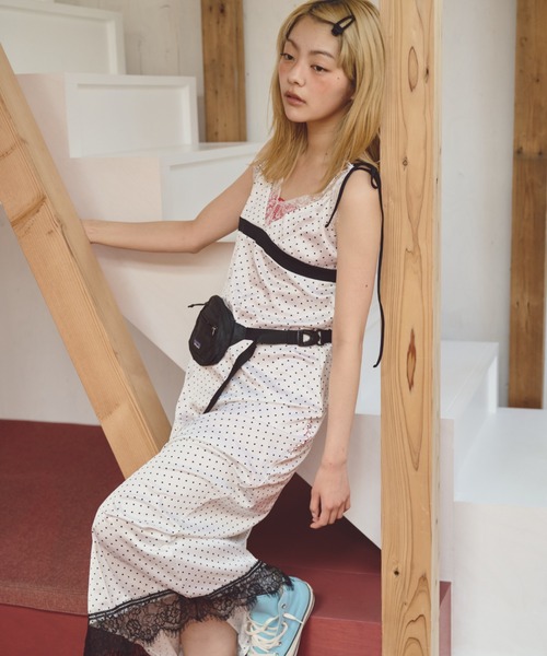 common gull products.(コモンガルプロダクツ)の「白い午後にサテンランジェリーワンピース(ワンピース・レディース・グレー系/ホワイト系/ブラウン系・SMALL/MEDIUM)」の7枚目の写真